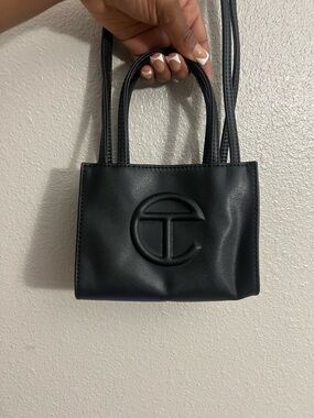 Telfar Mini Shopping Bag in Black